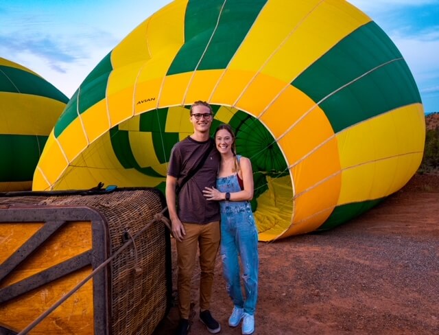 Sunrise hot air balloon ride in Sedona