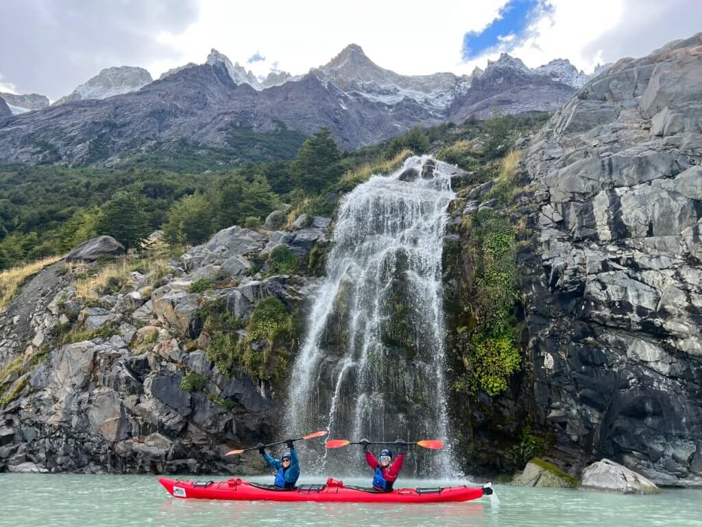 one month in patagonia travel itinerary; Kayaking at Glacier Grey