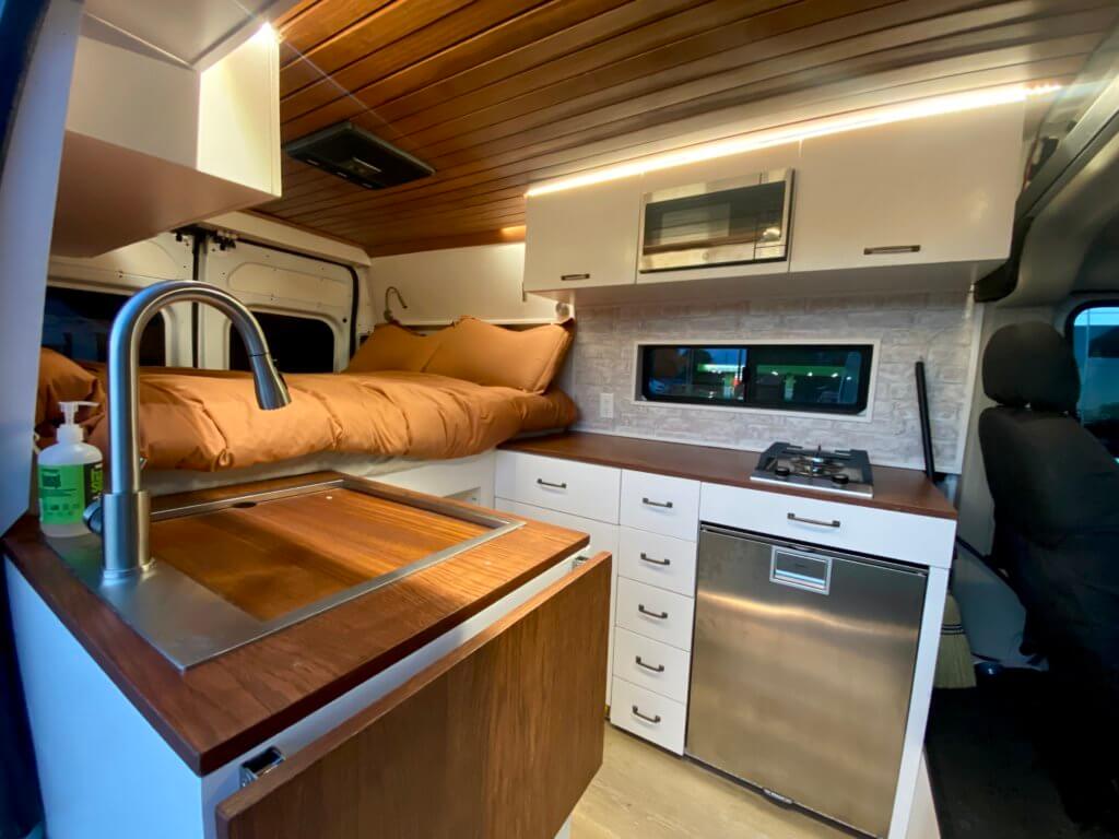 VanLife layout in Ram Promaster 136