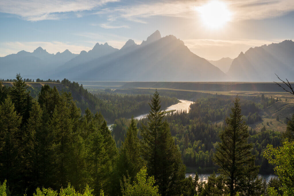 Grand Teton Activities, Sunset at Snake River Overlook