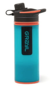 Grayl Water filter bottle for travel
