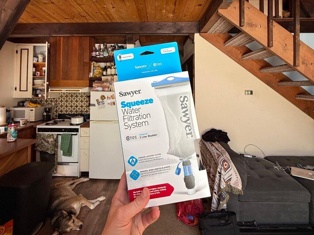 sawyer water filter for backpacking