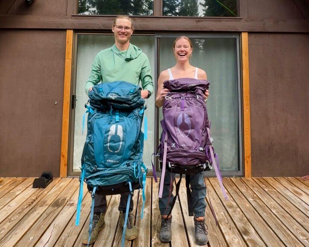 backpacking packs- men's and women's Osprey 65L